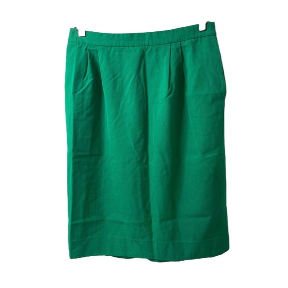 Paul Stanley Womens Size 14 Wool Skirt Green Knee Length Lined - Picture 1 of 9